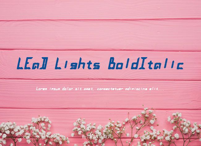 LEaD Lights BoldItalic example